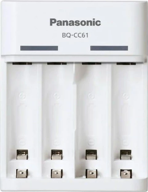 Karikues baterish Panasonic BQ-CC61USB, USB, 4 vende, Bardhë