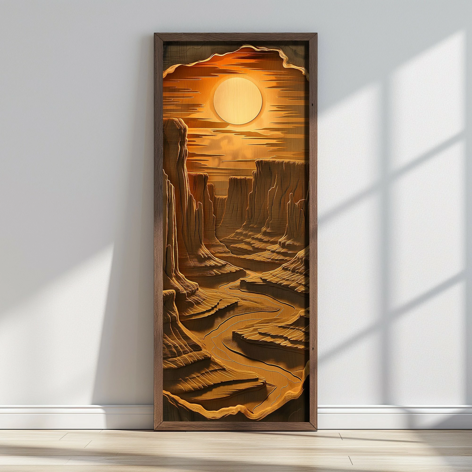 Pikturë dekorative me kornizë MDF, shumëngjyrëshe, Wallity LONG020-S/120-40, 40x120cm