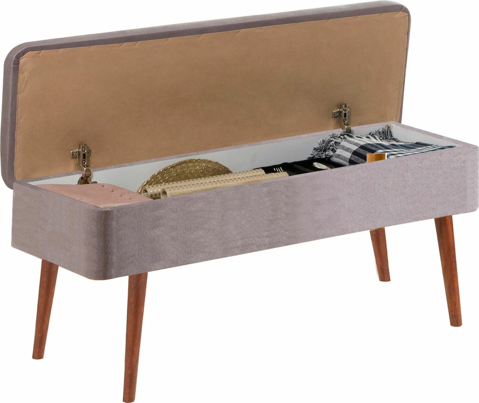 Tavolinë me karrige, set 4 pjesësh, ngjyrë arre dhe gri, Vina 0701 - 3, Skye Decor