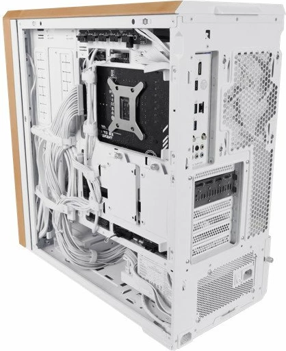 Kasë Lian Li LANCOOL 217 LAN217W midi tower ATX/e-ATX me xham të kalitur dhe panel mesh, e bardhë