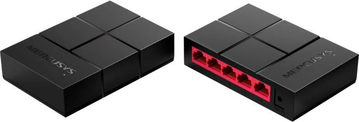 Switch Mercusys MS105G 5 porte gigabit 10/100/1000 Mbps desktop kuqe/zi