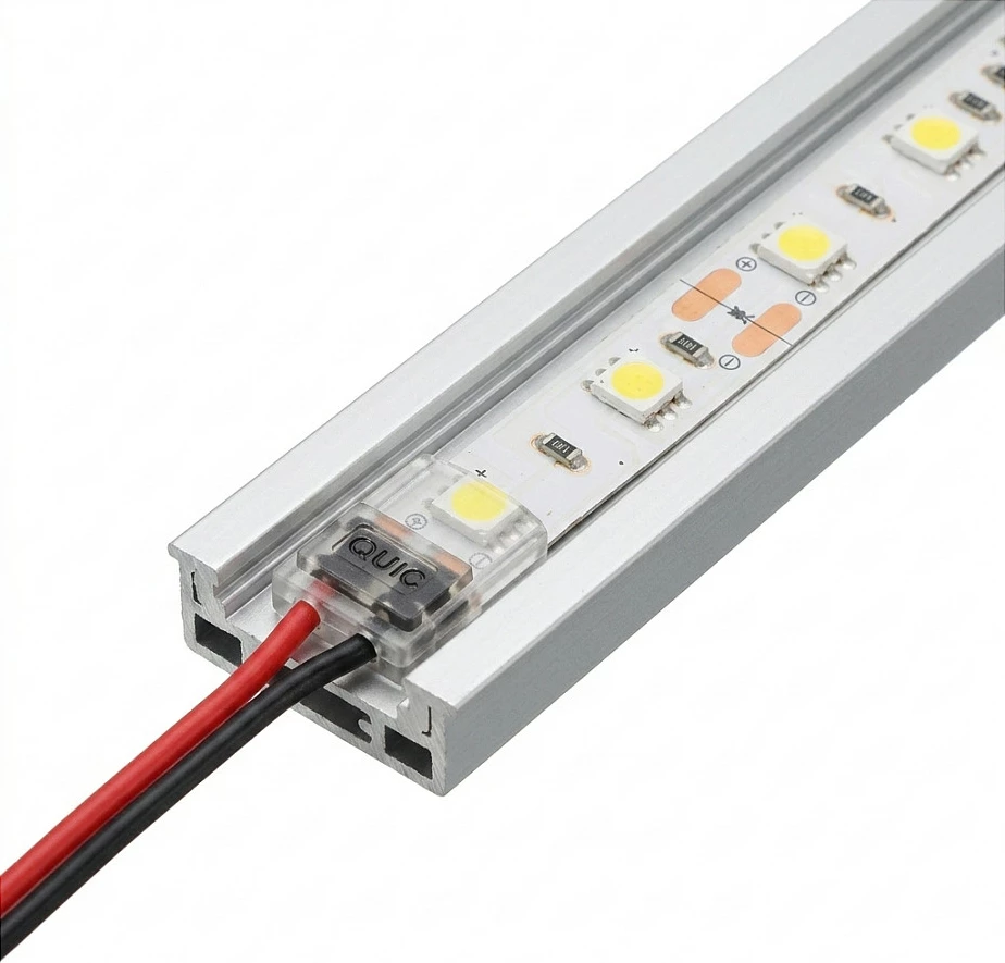 Lidhës për shirit LED Synergy21 Easy Connect 8mm, transparent
