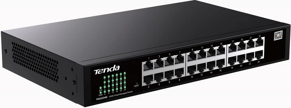Switch Tenda TEG2216D, 16 porta, Metal, i zi