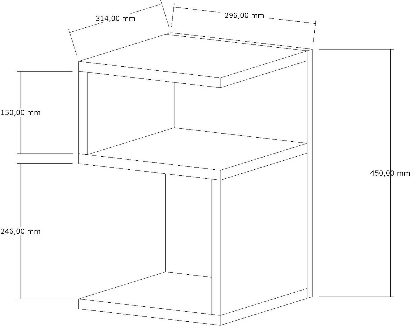 Tavolinë anësore Hanah Home, Carol, antracit