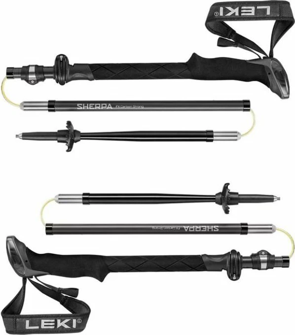 Shkop trekking Leki Sherpa FX, 120-140cm, të zi