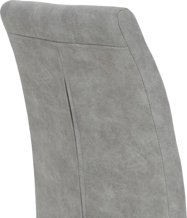 Karrige Darrell metal chrome me PU ngjyrë gri e lehtë antike, set prej 2 copë