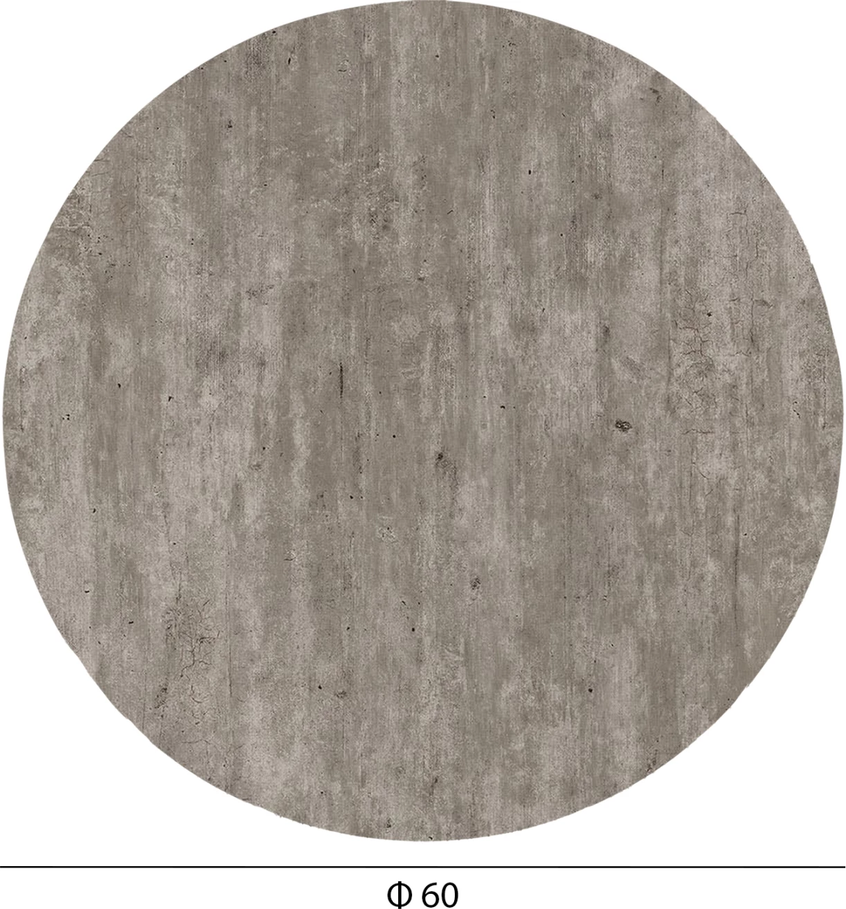 Sipërfaqe tavoline rrethore HPL, ngjyrë betoni, FH5841.37, Ø60cm, set prej 2 copë
