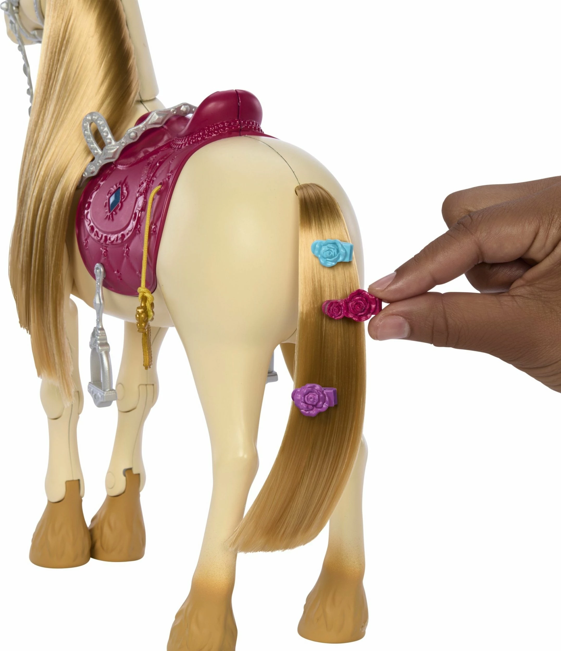 Kal interaktiv lodër Mattel Barbie Tornado HXJ42 me mbi 20 aktivizime tingulli, muzikë dhe aksesorë, rozë/krem