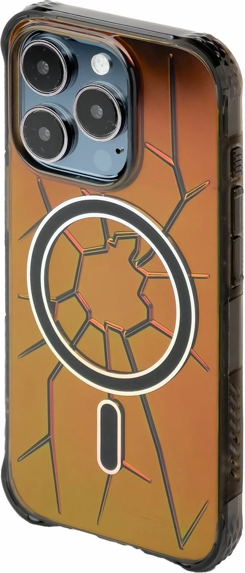 Mbështjellës Kingxbar Crack Series për iPhone 15 Pro Max, MagSafe, i zi