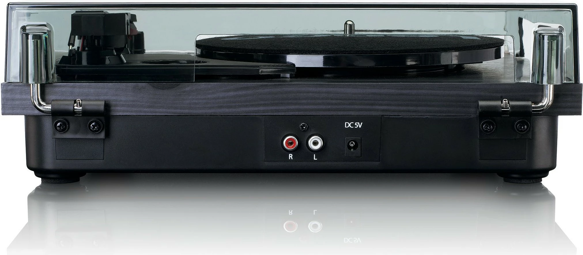 Pllakadisk Lenco LS-10BK me altoparlantë, 3.5mm, RCA, zi/druri