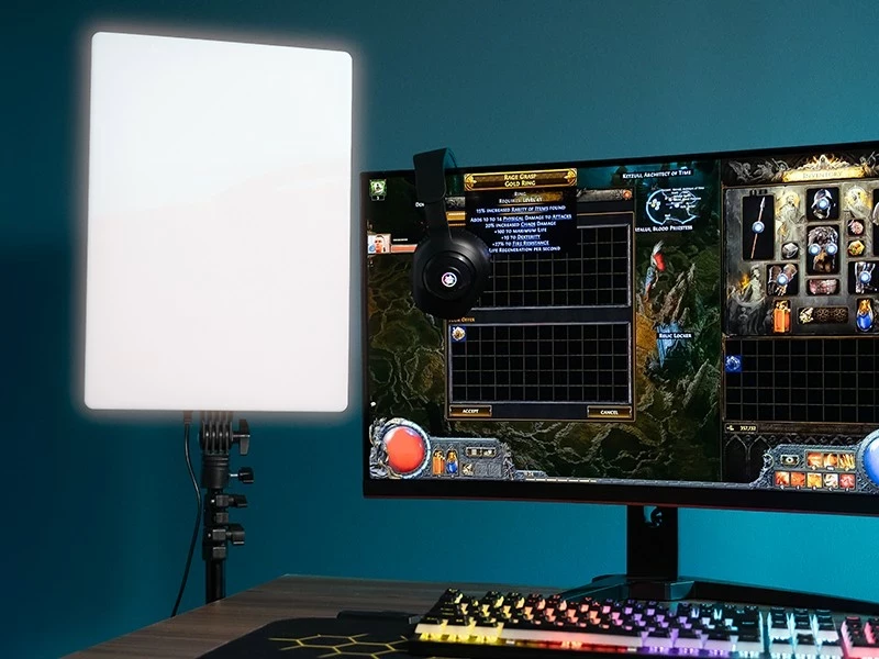 Llampë panel LED Tracer Lumi PRO me stativ 180cm, 160 LED, me telekomandë