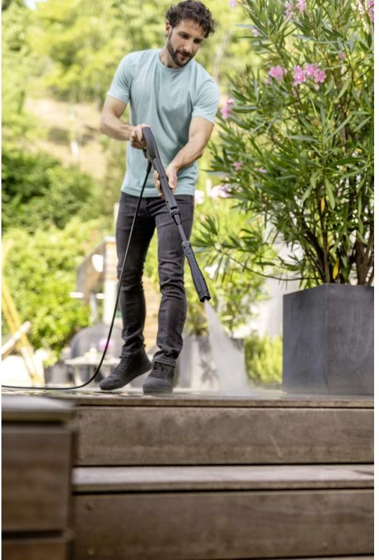 Pastrues me presion të lartë, Kärcher, K 4 WCM (1.324-200.0), motor i ftohur me ujë, zorrë 6 m, verdhë/zezë