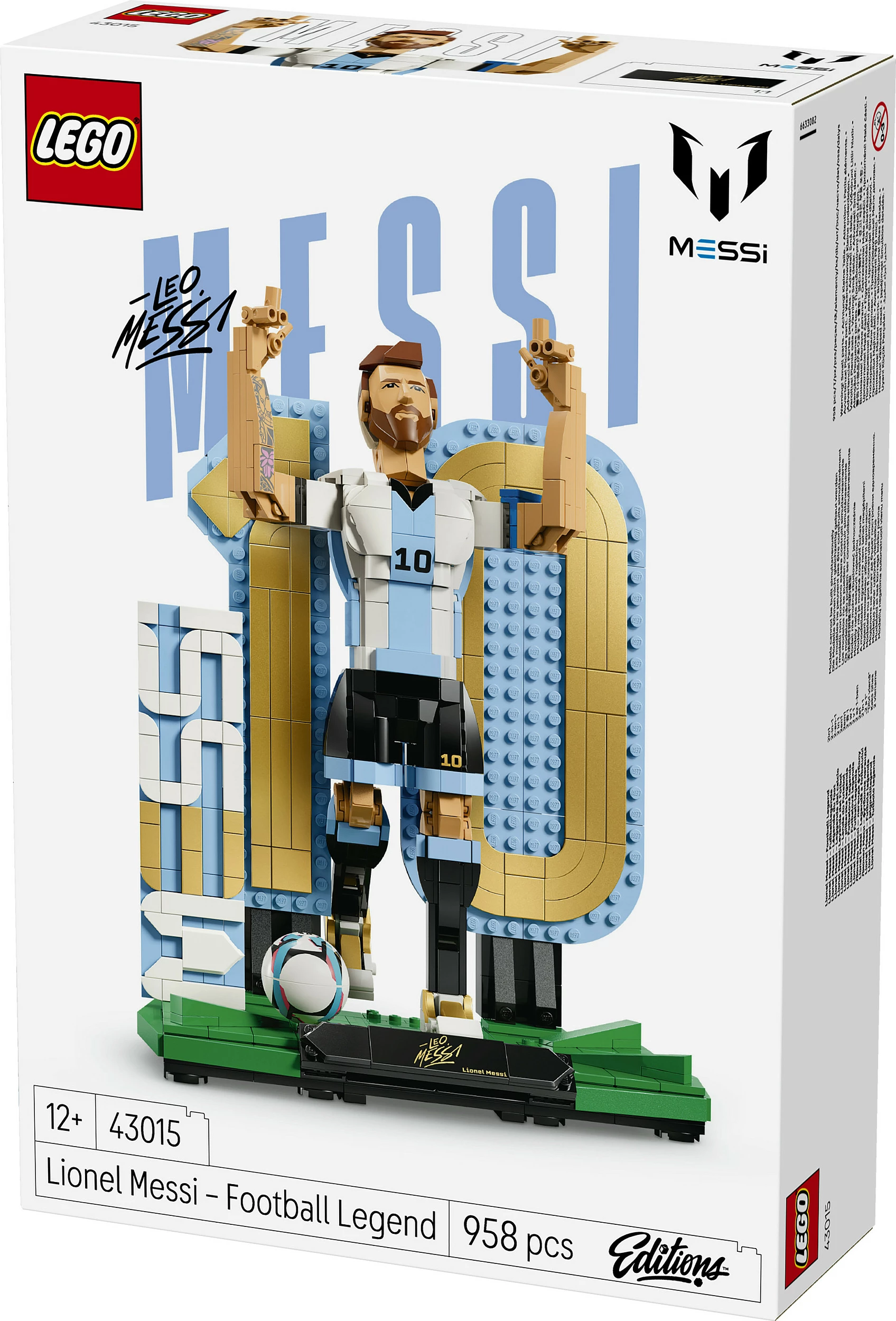 Set ndërtimi LEGO 43015 Lionel Messi – Football Legend, 958 pjesë, shumëngjyrësh
