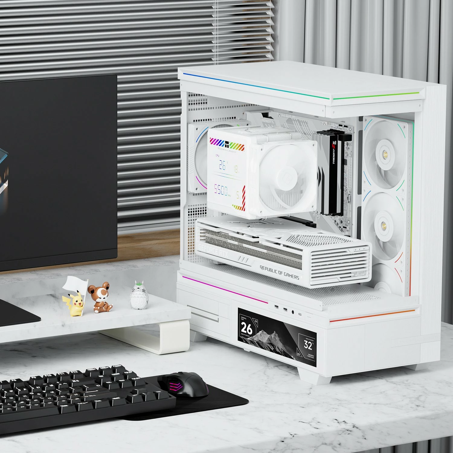 Ftohës CPU Thermalright Peerless Assassin 140 Digital, 2 ventilatorë 120/140mm, LCD, 82 CFM, 29.6 dBA, White