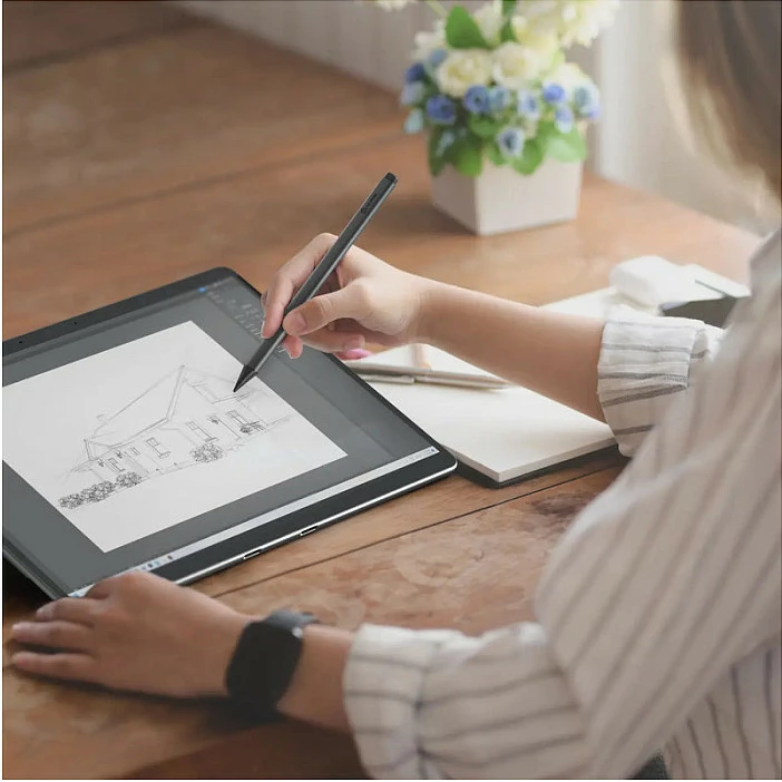 Stilolaps digjital ALOGIC Clarity Active Stylus Pencil 2nd Generation, universal, bateri e rikarikueshme 10 orë, gri
