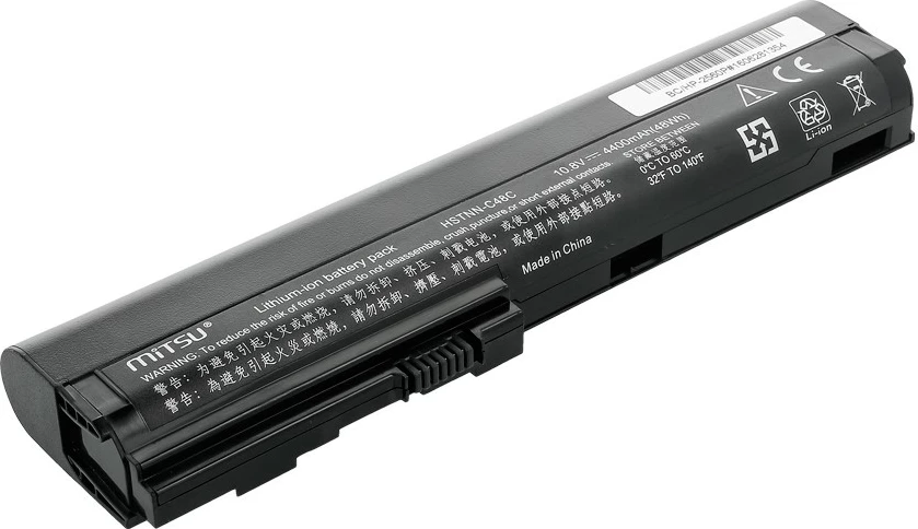 Bateri laptop Mitsu BC/HP-2560P për HP EliteBook 2560p/2570p, 4400 mAh, 10.8-11.1V, Li-ion