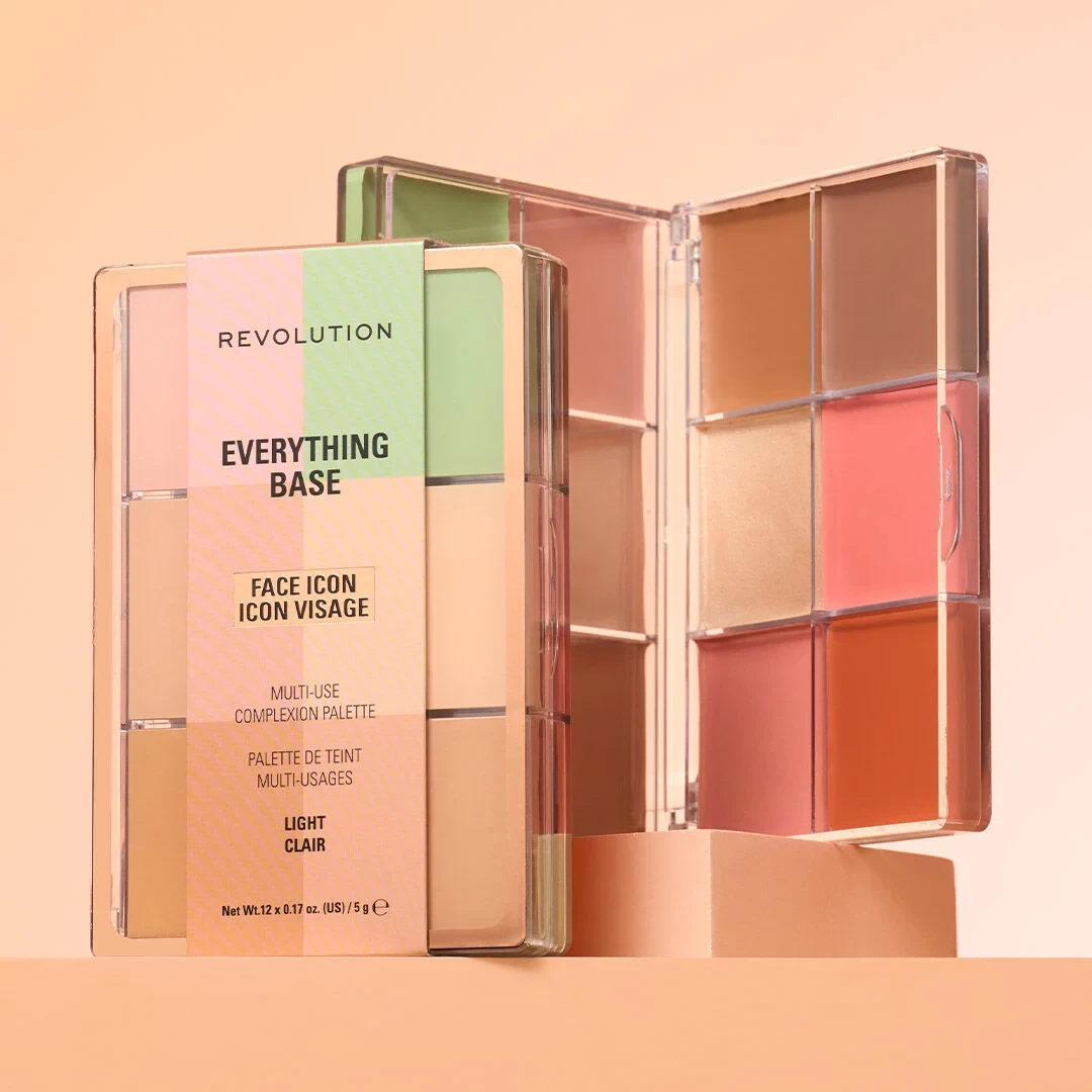 Revolution Everything Base Face Icon Complexion Palette Light