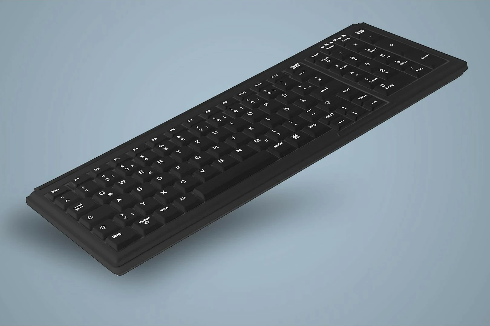 Tastierë Cherry AKTIVE KEY Industry 4.0, kompakte, stil notebook, e zezë