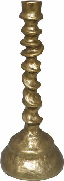 Mbajtëse qirinjsh GRANTAS, alumin, ngjyrë ari, 13x13x30cm