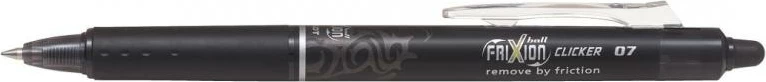 Stilolaps gel i fshishëm, Pilot Frixion Clicker BLRT-FR7-B 0.7 mm me klik, i zi