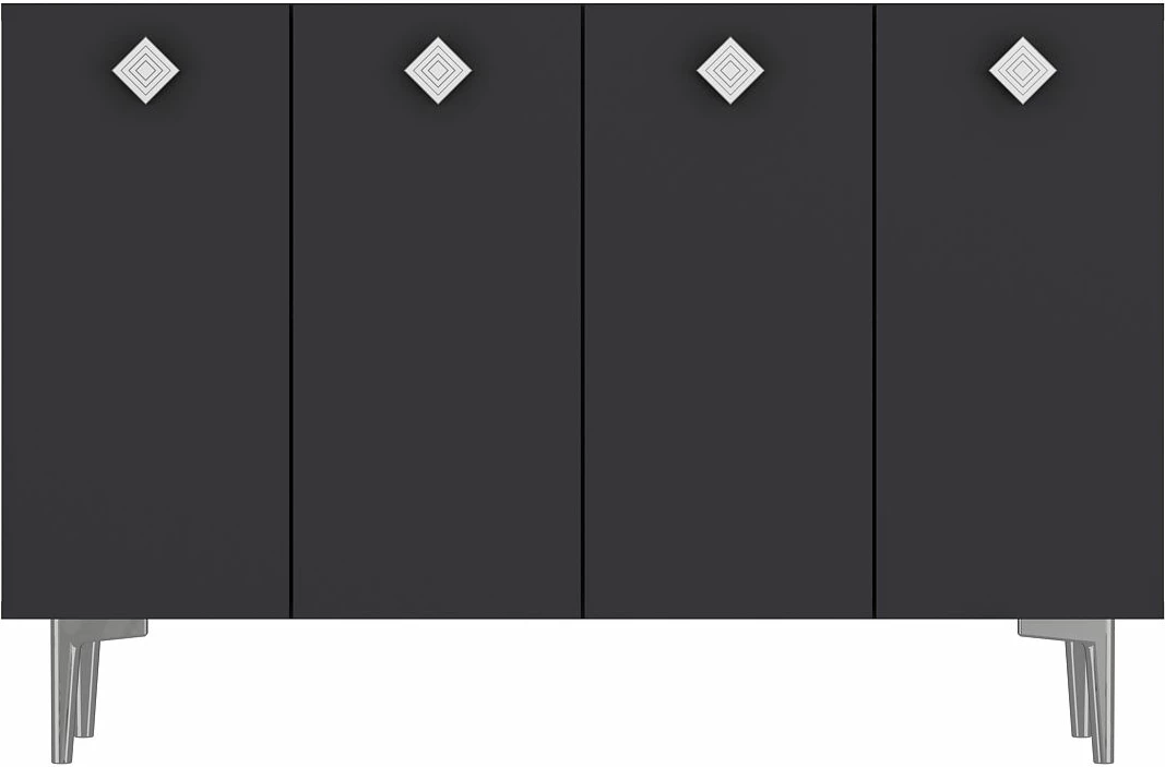 Konsol Skye Decor, anthracite, argjend