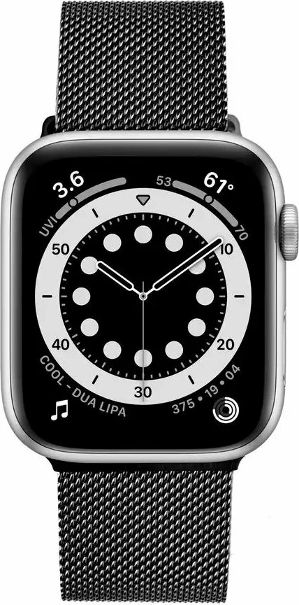 Rrip mesh Fixed për Apple Watch 38/40/41mm, çelik inox, mbyllje magnetike, 193 mm, i zi