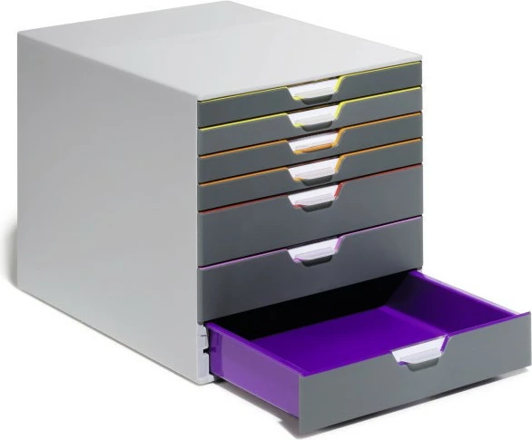 Organizues me sirtarë Durable Varicolor 7, A4, gri, shumëngjyrësh