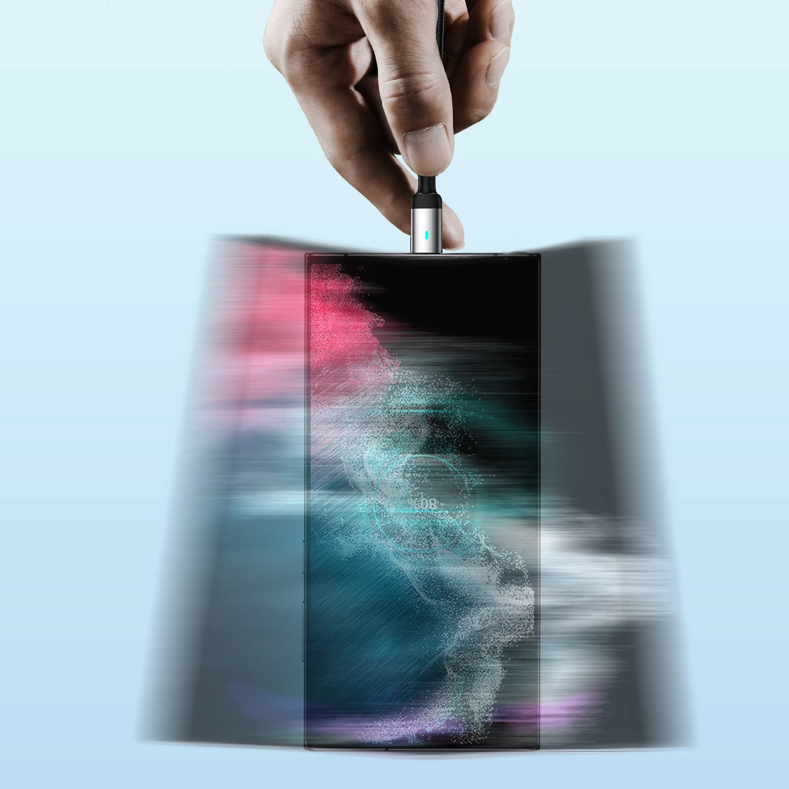 Kabllo USB-A në USB-C Joyroom Extraordinary Series A10 S-UC027A10B 1.2 m 3A LED, e zezë