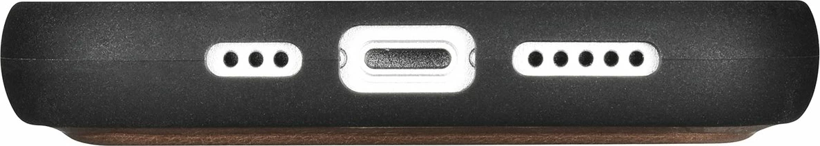 Mbështjellës iCarer Oil Wax Wallet 2in1 për iPhone 14 Pro, lëkurë natyrale, kafe