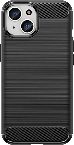 Mbështjellës Hurtel Carbon Case për iPhone 15, i zi