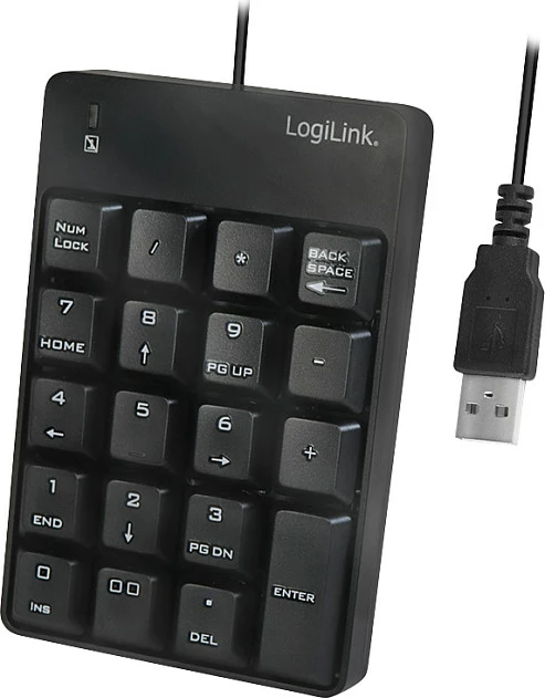 Tastierë numerike LogiLink ID0184, USB, e zezë