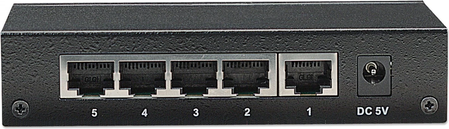 Switch Intellinet 523301, 5p Fast Ethernet, për desktop, kasë metalike