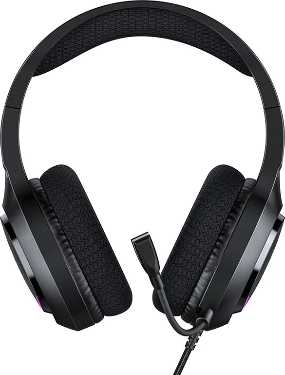 Kufje gaming me mikrofon, ONIKUMA X31, 50 mm, USB + 3.5 mm, RGB, me kabllo, zi