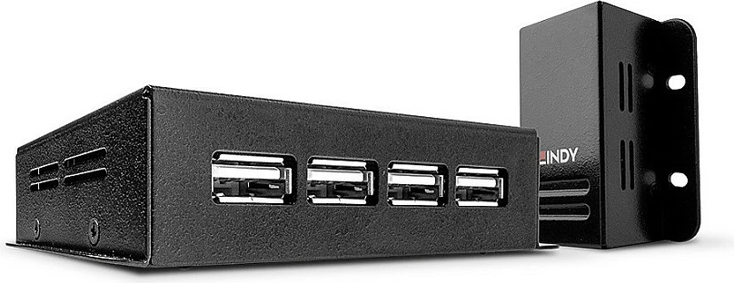 USB Extender LINDY 4-Port USB 2.0 Cat6, 50m, PoE, 480 Mbit/s, i zi