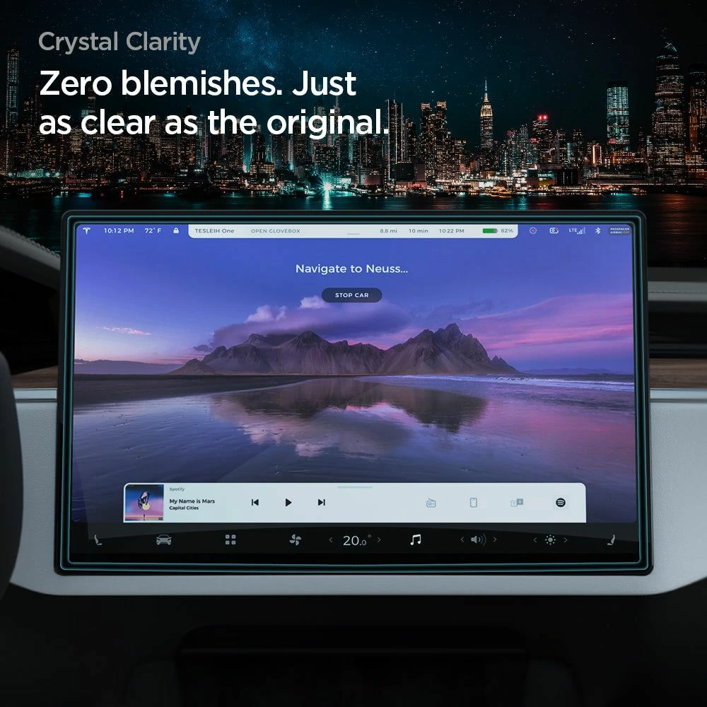 Xham mbrojtës Spigen Glas.tR EZ Fit për Tesla Model X 2022 / Model S 2021, Transparent