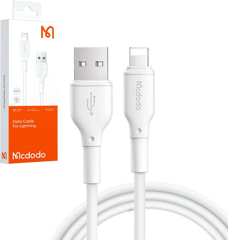 Kabllo USB-A në Lightning Mcdodo JCA-7270, 1.2m, e bardhë