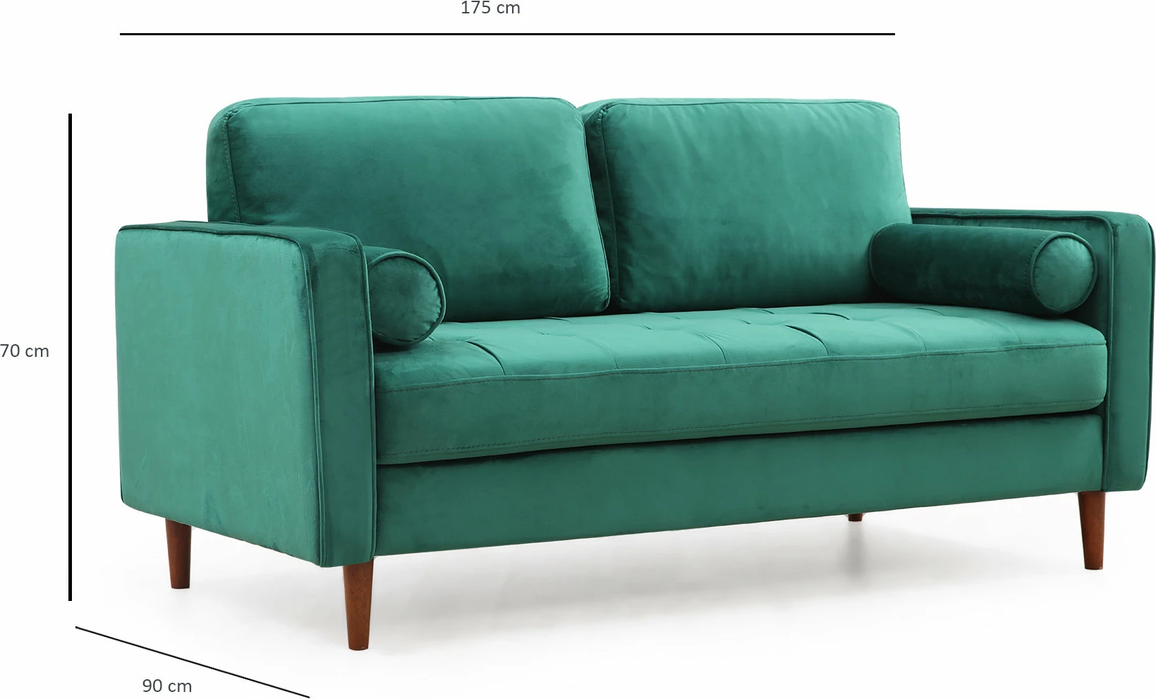 Divan dy vendësh Atelier del Sofa, Rome, ngjyrë e gjelbër
