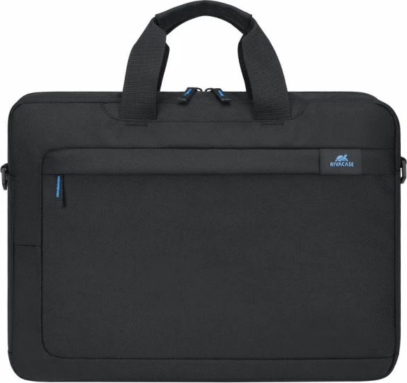 çantë laptopi RIVACASE 8036 16\", material i papërshkueshëm nga uji, me rrip të rregullueshëm, e zezë