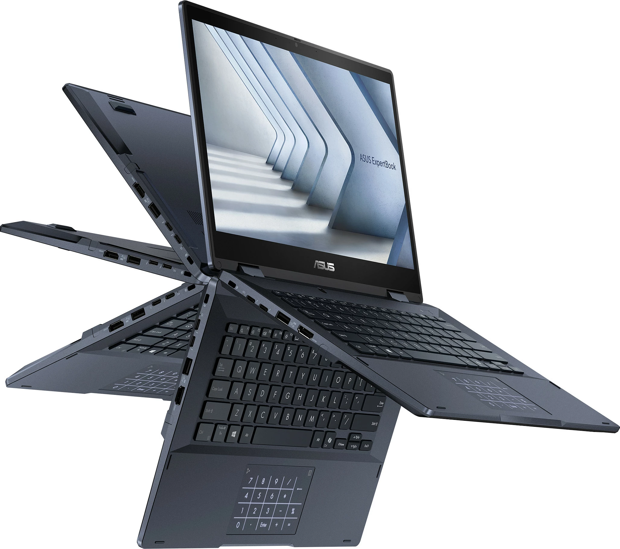 Laptop ASUS ExpertBook B3 Flip B3402FVA-EC2616X, 14" FHD, Intel Core 5, 16GB RAM, 512GB SSD, Windows 11 Pro, Star Black
