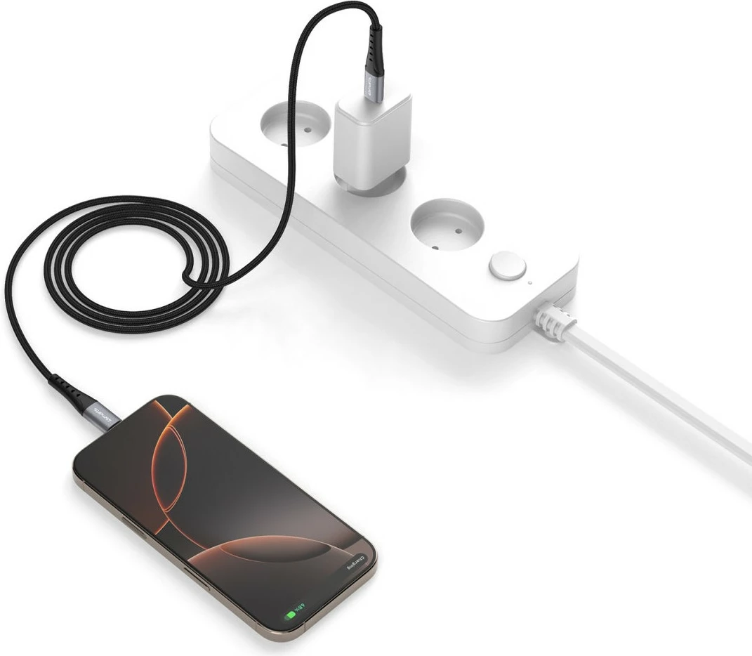 Kabllo USB-C 4smarts PrimeCord 1.5m 60W, e zezë