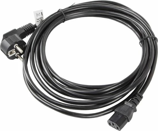 Kabllo rryme Lanberg CA-C13C-11CC-0050-BK, Schuko (CEE 7/7) në IEC 320 C13, 5 m, e zezë