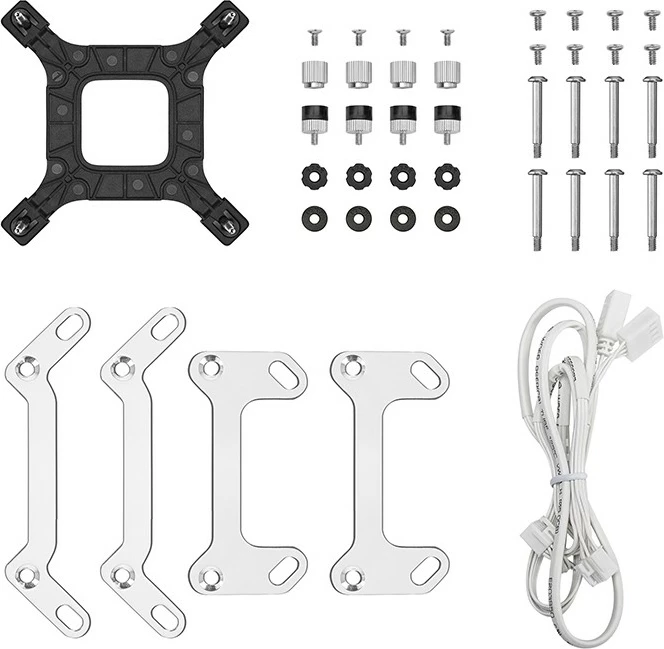Kasë ftohëse uji Deepcool LM240, 2x120mm, ekran IPS, bardhë