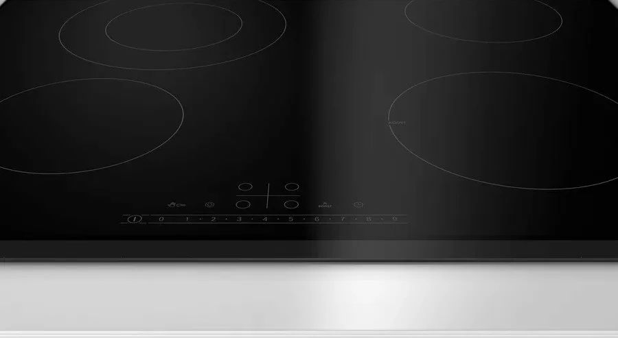 Pllakë qeramike Bosch PKF631FP3E, 4 zona, me prekje, e zezë