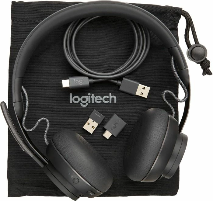 Kufje wireless Logitech Zone Wireless 981-000854, MS Teams, ANC, Bluetooth 5.0, me mikrofon, të zeza