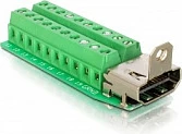 Adapter HDMI DeLOCK, HDMI femër në Terminal Block 20pin, pitch 3.81mm