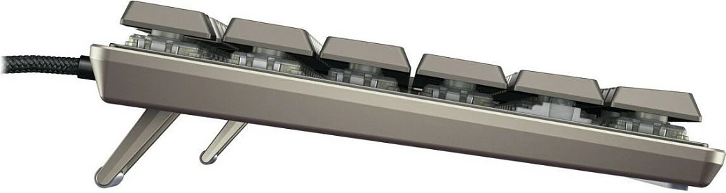 Tastierë mekanike Cherry MX, TKL 88 taste, USB me kabllo, ndriçim i bardhë, QWERTZ (DE), gri/bardhë
