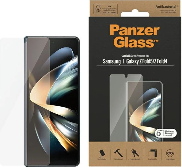 Xham mbrojtës PanzerGlass Classic Fit për Samsung Galaxy Z Fold5/Z Fold4, antibakterial