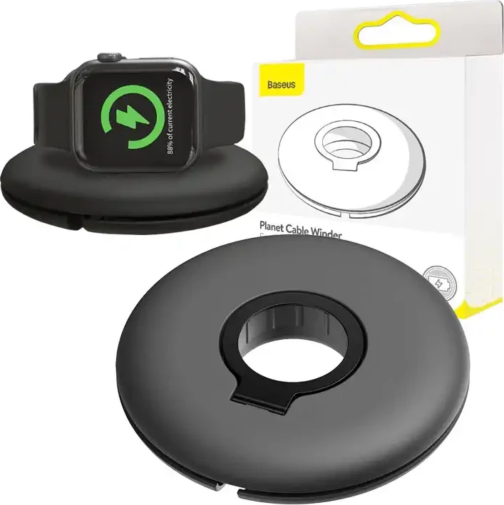 Organizues Baseus Planet Cable Winder për Apple Watch, ACSLH-01, i zi