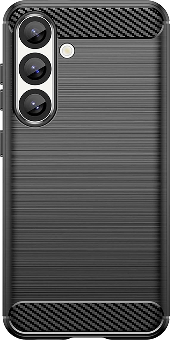 Mbështjellës Hurtel Carbon Case për Samsung Galaxy S25 Edge, silikon, zi