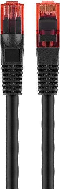 Kabllo rrjeti Goobay CAT6 Outdoor Patch, U/UTP, 10 m, e zezë